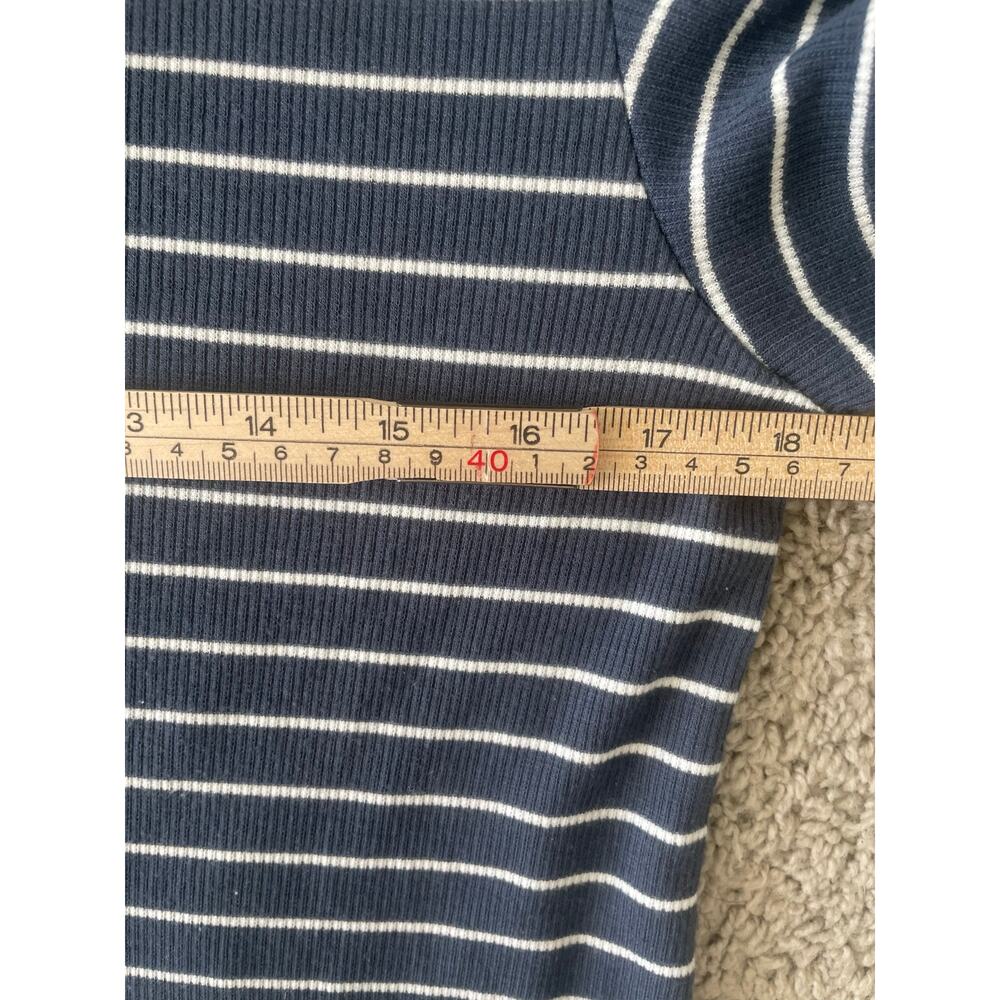 LC Lauren Conrad short sleeves striped shirt dress with tie details Sz M - Picture 12 of 13